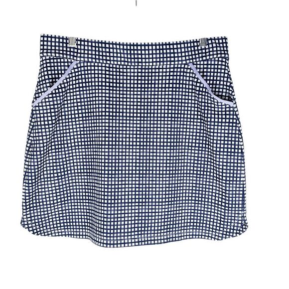 Peter Millar Pants - Peter Millar Navy Purple Grid Print Golf Skort Pickleball Skirt UPF 50+ Size L